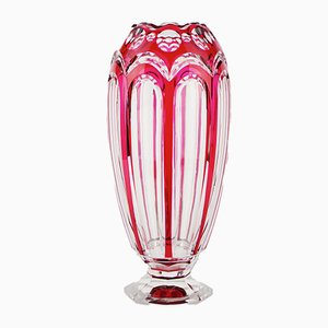 ADP 9 Red Glass Vase from Val Saint Lambert, 1920s