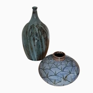 Mid-Century Ceramic Vases by Rudolf Knörlein, Set of 2
