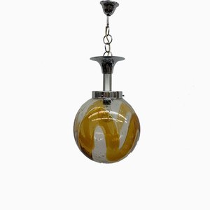 Lámpara colgante de cristal de Murano de Mazzega, años 70