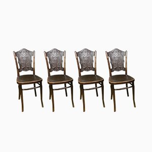 Antique Bentwood Dining Chairs from Jacob & Josef Kohn, Set of 4