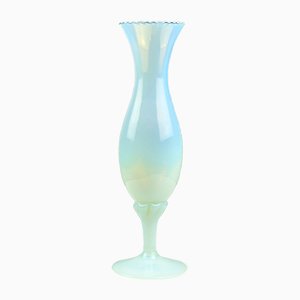 Vase Bleu Clair en Verre de Murano, 1950s