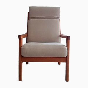 Vintage Danish Teak High Back Lounge Chair from Silkeborg Møbelfabrik, 1970s