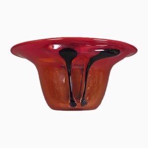 Large 2-Color Murano Glass Bowl, 1950s