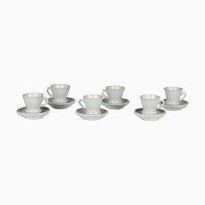 Italian Ceramic Coffee Service Set from Ginory, 1920s, Set of 12