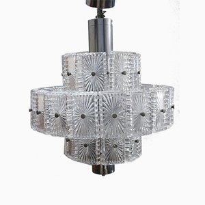 Cut Crystal Chandelier, 1970s