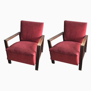Art Deco Style Lounge Chairs, 1940s, Set of 2