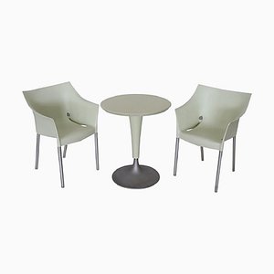 DrNo Gartentisch & Stühle von Philippe Starck für Kartell, 1990er, 3er Set
