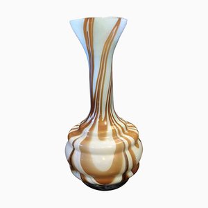 Mid-Century Italian Opaline Glass Vase by Carlo Moretti, 1970s