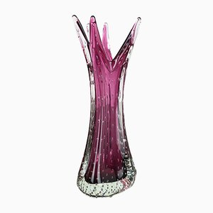 Italienische Vintage Vase aus pinkem Sommerso Muranoglas, 1970er