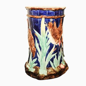 Antique Majolica Ceramic Garden Stool from Thomas Forester & Sons