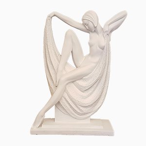 Art Deco Style Sculpture by A. Davel, 1970s