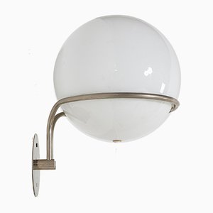 White Glass Wall Sconce by Tibor Újházi, 1970s