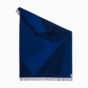 Geometric Planes x Blue Throw Blanket by Catharina Mende