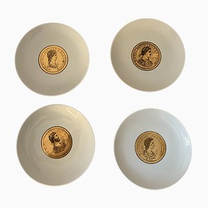 Emporers Plates by Atelier Fornasetti, 1940s, Set of 4