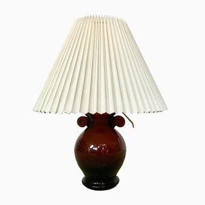 Amphorenförmige italienische Vintage Tischlampe aus Muranoglas, 1950er