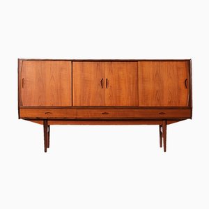 Danish Teak Sideboard with Integrated Bar Section, 1960s