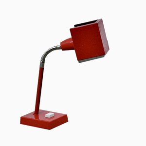 Rote Mid-Century Tischlampe