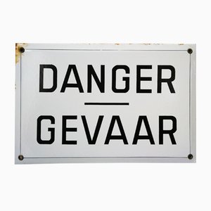 Belgisches Vintage Gefahrenschild, 1940er