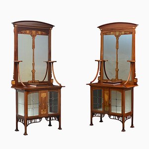 Mobiletti Art Nouveau antichi, set di 2