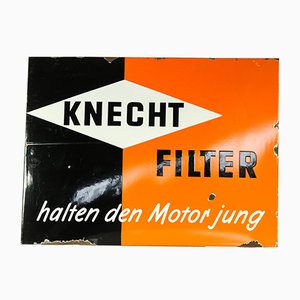 Vintage Industrial Knecht Filters Sign, 1950s