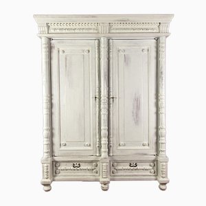 Armoire 2 Portes Vintage en Pin Massif, 1920s