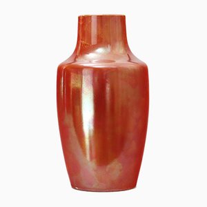 Orange Lustre-Glazed Vase from Ruskin Pottery, 1922