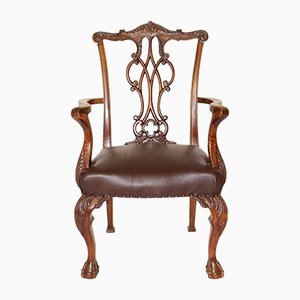 Fauteuil Chippendale en Noyer, 1920s