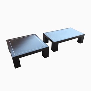 Italienische Couchtische aus Aluminium, 1970er, 2er Set