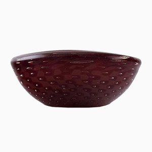 Vintage Mouth-Blown Murano Art Glass Bowl