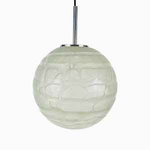 Large Vintage Glass Pendant Lamp from Doria Leuchten, 1970s