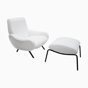 Fauteuil et Ottomane Lady Mid-Century par Marco Zanuso pour Arflex, Set de 2