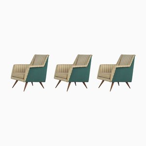 Vintage Lounge Chairs, 1950s, Set of 3