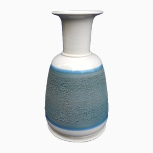 Vase Bleu en Céramique par Franco Bucci pour Laboratorio Pesaro, 1970s