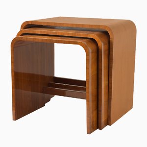 Art Deco English Nesting Tables by Ray Hille, 1930s