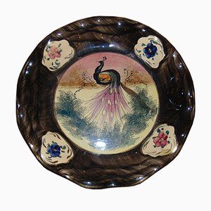 Mid-Century Peacock Fruit Bowl