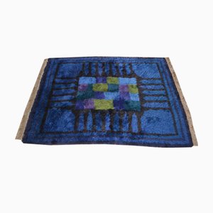 Blue High-Pile Rug by Viola gråsten for NK textilkammare, 1966