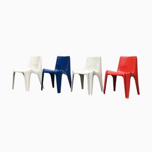 Mid-Century German Stackable Dining Chairs by Helmut Bätzner for Bofinger, Set of 4