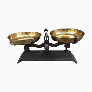 Cast Iron and Gilded Brass Weight Scales, 1940s