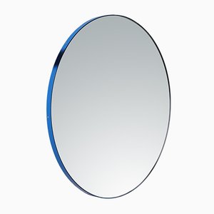 Großer runder Orbis Spiegel mit blauem Rahmen von Alguacil & Perkoff