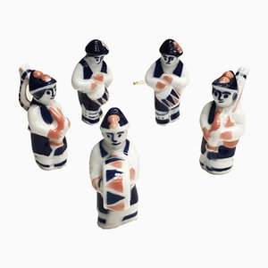 Muñeira Musicians Figurines from Sargadelos, 1980s, Set of 5