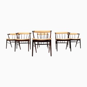 Rosewood Armchairs by Helge Sibast for Sibast, 1950s, Set of 6