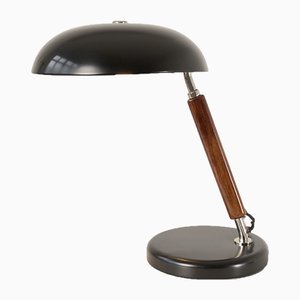 Lámpara de mesa suiza ajustable negra de Belmag, años 30