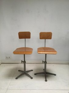 Industrial Swivel Chairs by Friso Kramer for Ahrend De Cirkel, 1960s, Set of 2