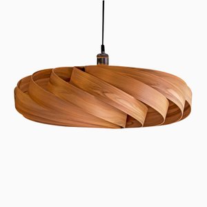 Walnut Andromeda Pendant Lamp by Manuel Döpper for sale at Large Walnut Andromeda Pendant Lamp by Manuel Döpper for