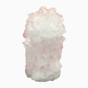 Kleine Crystal Vase in Weiß von Isaac Monté