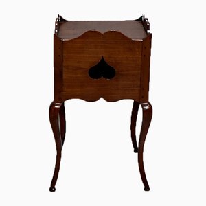 Table de Chevet Style Louis Philippe Antique en Merisier Rouge