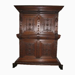 Large 17th Century Renaissance Style Oak Cabinet