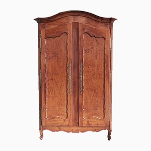 Antique Louis XV Style Birch and Ash Wardrobe