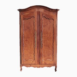 Armoire Style Louis XV Antique en Bouleau et Frêne