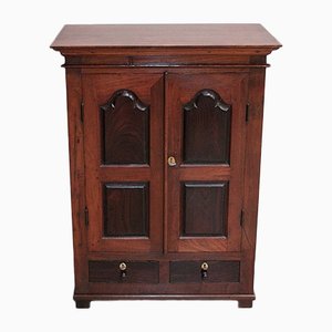 Small Antique Rosewood & Teak Spice Cabinet